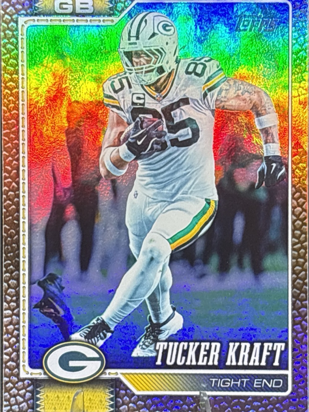 Topps Holo Refractor Tucker Kraft Football Trading Card